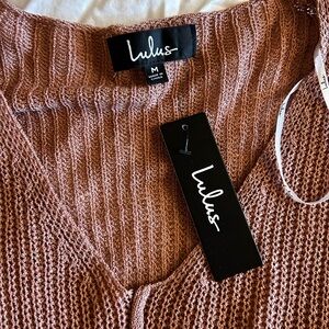 Lulus oversized mauve knit sweater